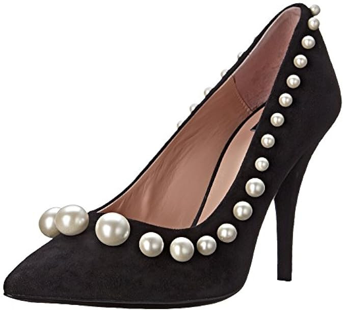 Moschino Cheap and Chic Women's Suede and Faux-Pearl Dress Pump | Amazon (US)