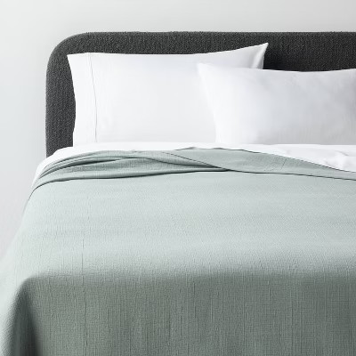 King Luxe Matelasse Coverlet Light Teal Green - Threshold™ | Target