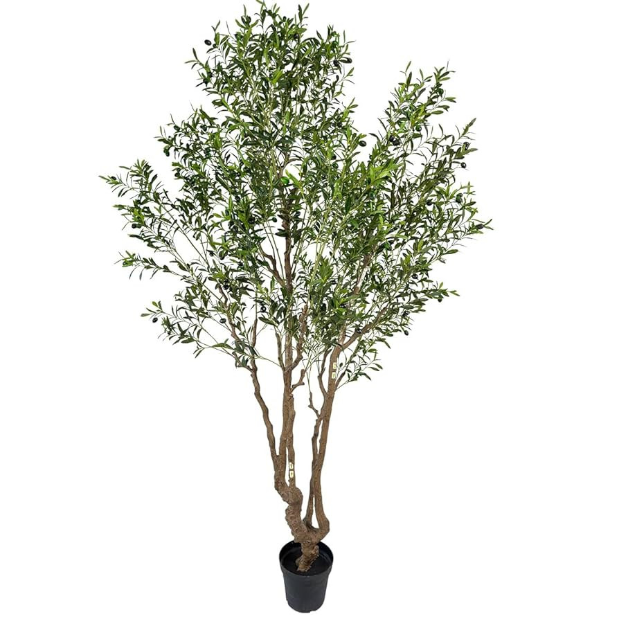Artificial Olive Tree - 9ft Tall Fake Olive Plant in Pot - Faux Silk Tree for Indoor | Amazon (US)