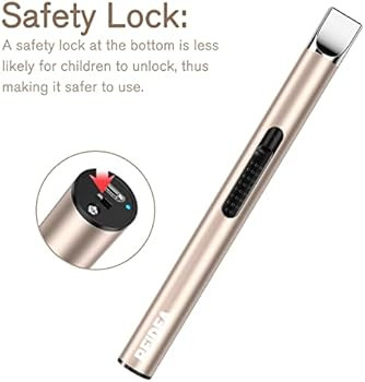 REIDEA Electronic Candle Lighter Arc Windproof Flameless USB Rechargeable Lighter with Safe Butto... | Amazon (US)