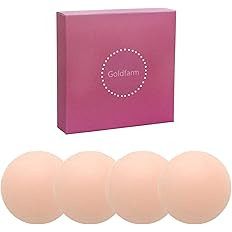 Goldfarm Nippleless Covers, Pasties, Silicone Reusable Breast Pasties Adhesive Bra 2 Pairs | Amazon (US)