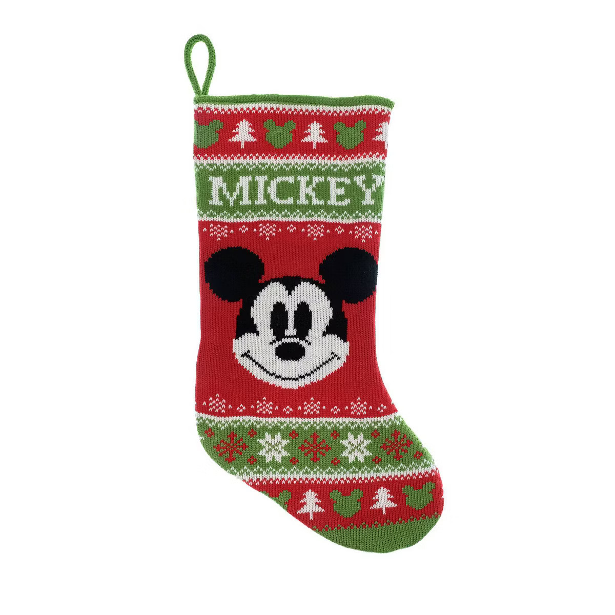 19" Disney Mickey Mouse & Friends Mickey Mouse Knit Christmas Holiday Stocking | Target
