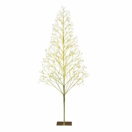 5' Starburst Pre-Lit Gold Artificial Christmas Tree with 650 Warm White Twinkling LED Lights, by Holiday_Time | Walmart (US)