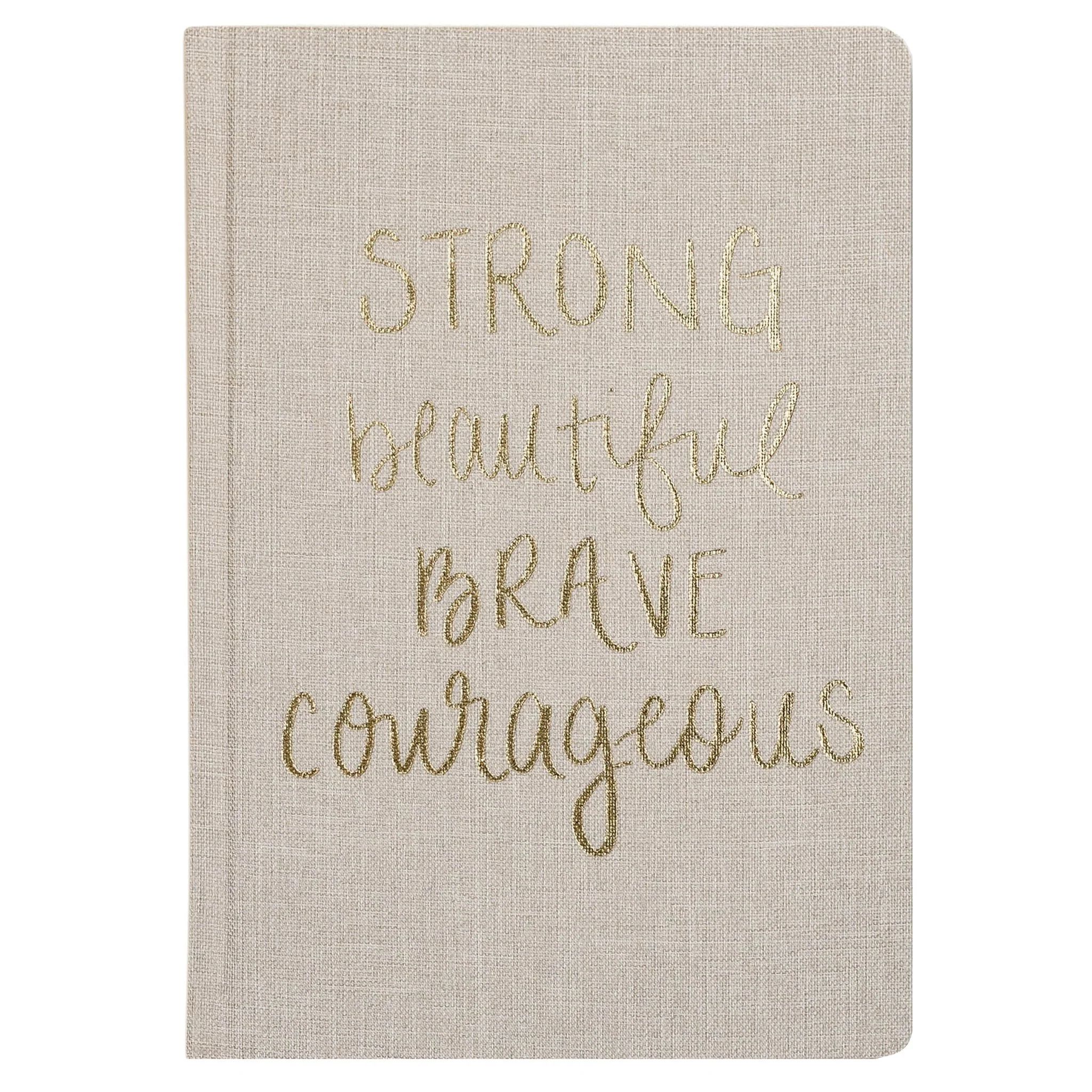 Strong Beautiful Brave Courageous Fabric Journal | Sweet Water Decor, LLC
