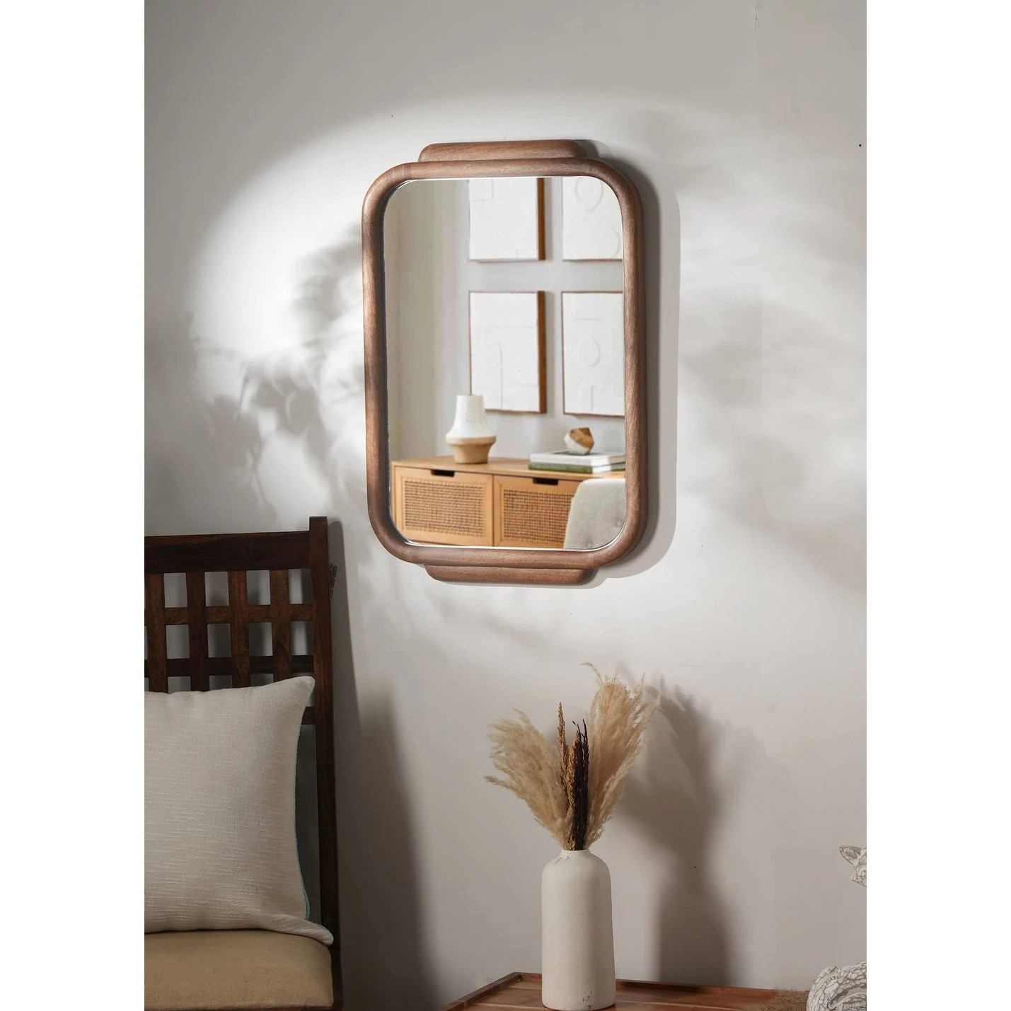 Expobazaar Timeless Sophistication Wooden Mirror - N/A | Bed Bath & Beyond