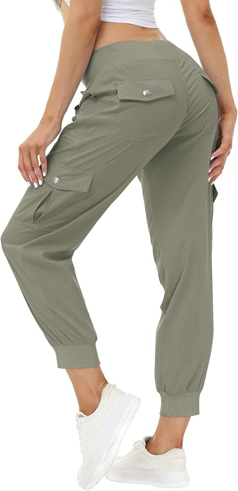 MoFiz Women's Lightweight Hiking Cargo Pants Outdoor Quick Dry Casual Travel Sweatpants Joggers E... | Amazon (US)
