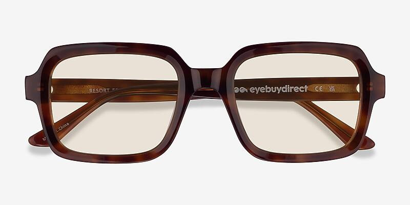 Resort - Square Tortoise Frame Prescription Sunglasses | Eyebuydirect | EyeBuyDirect.com