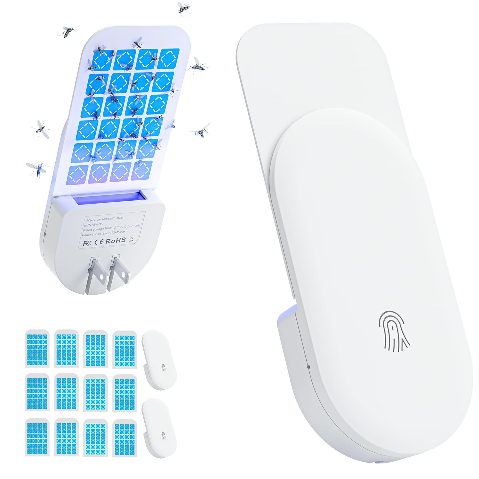 Flying Insect Trap, 2 in 1 Indoor Plug-in Fruit Fly Trap, 2 Trap White and 12 Glue Cards, Fruit F... | Amazon (US)