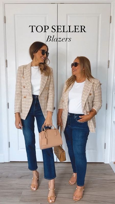 Amazon and Walmart top seller blazers 
They are beautiful and have a great fitting 
I am wearing a size small 
And eveline is wearing a size large 

#LTKtravel #LTKworkwear #LTKunder100