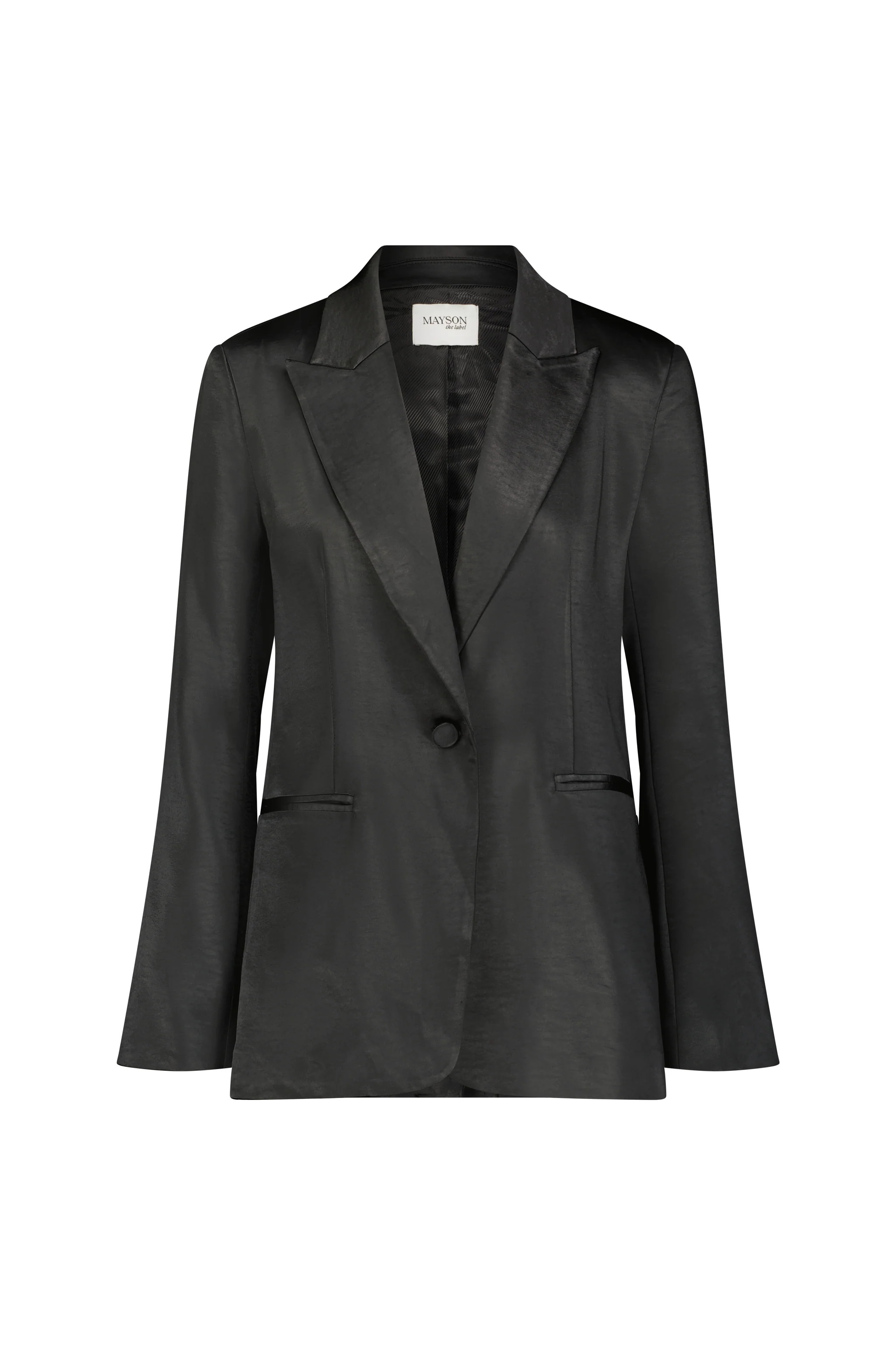 Black Satin Blazer | MAYSON the label