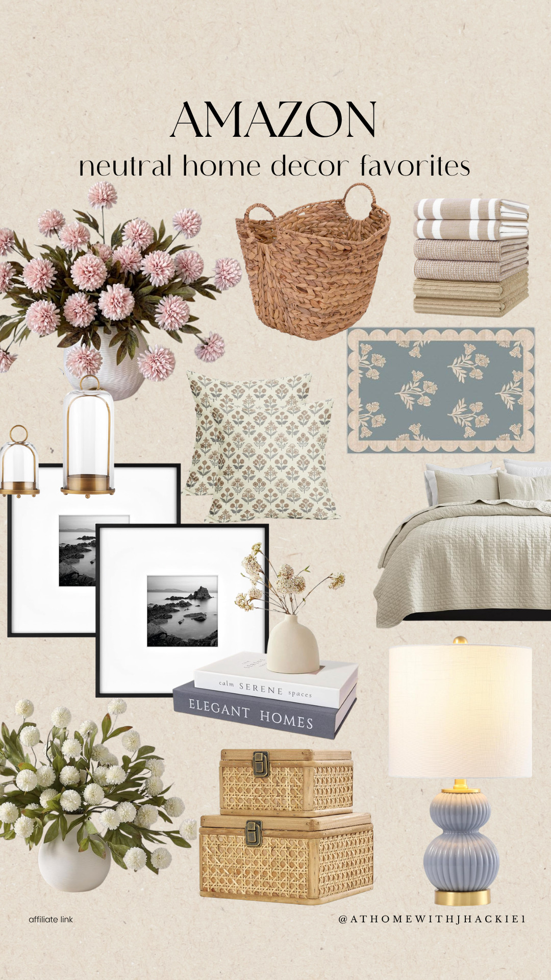 Amazon Neutral Home Decor Favorites, neutral home decor, amazon home decor, neutral decor finds, decorative baskets, floral stems, faux flowers, throw pillows, woven baskets, decorative lanterns, framed wall art, bedside lamp, area rug, bedding essentials, neutral bedroom decor, cottage style decor, traditional home decor, cozy home accents, home styling ideas, designer inspired decor, amazon decor finds

#LTKHome #LTKSaleAlert