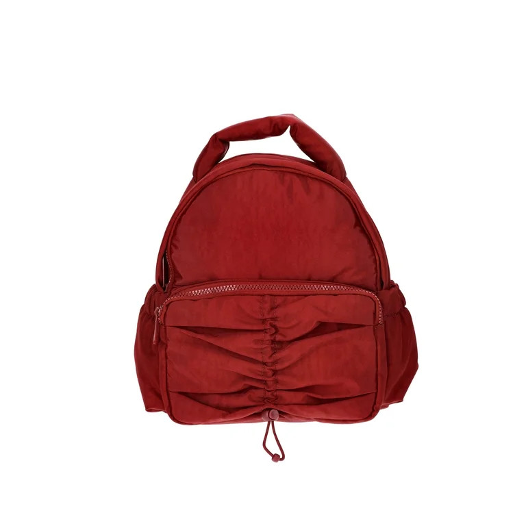 No Boundaries Women’s Hands Free Puffy Mini Backpack, Sparkling Merlot | Walmart (US)