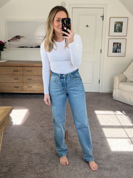 Wild fable jeans on sale for $20! Such a good full length straight leg fit. These nip in at the waist quite a bit so consider sizing up if you are between sizes. These fit more like the curve love fit from Abercrombie. 