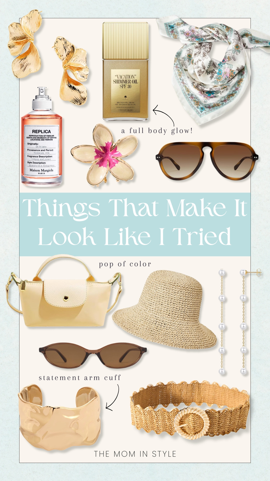 These are my go to little extras that instantly pull a look together and make it feel styled without trying too hard. The easiest way to elevate even the simplest outfit.

summer accessories, outfit finishing touches, elevated everyday style, chic accessories, effortless style tips, neutral accessories, woven bag, straw hat outfit, statement jewelry, everyday style inspo, themominstyle

#LTKOver40 #LTKSeasonal #LTKootd