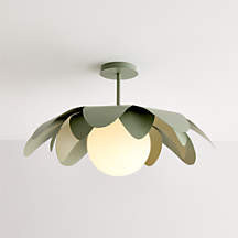 Palm Sage Green 24" Flush Mount Ceiling Light | Crate & Kids | Crate & Barrel