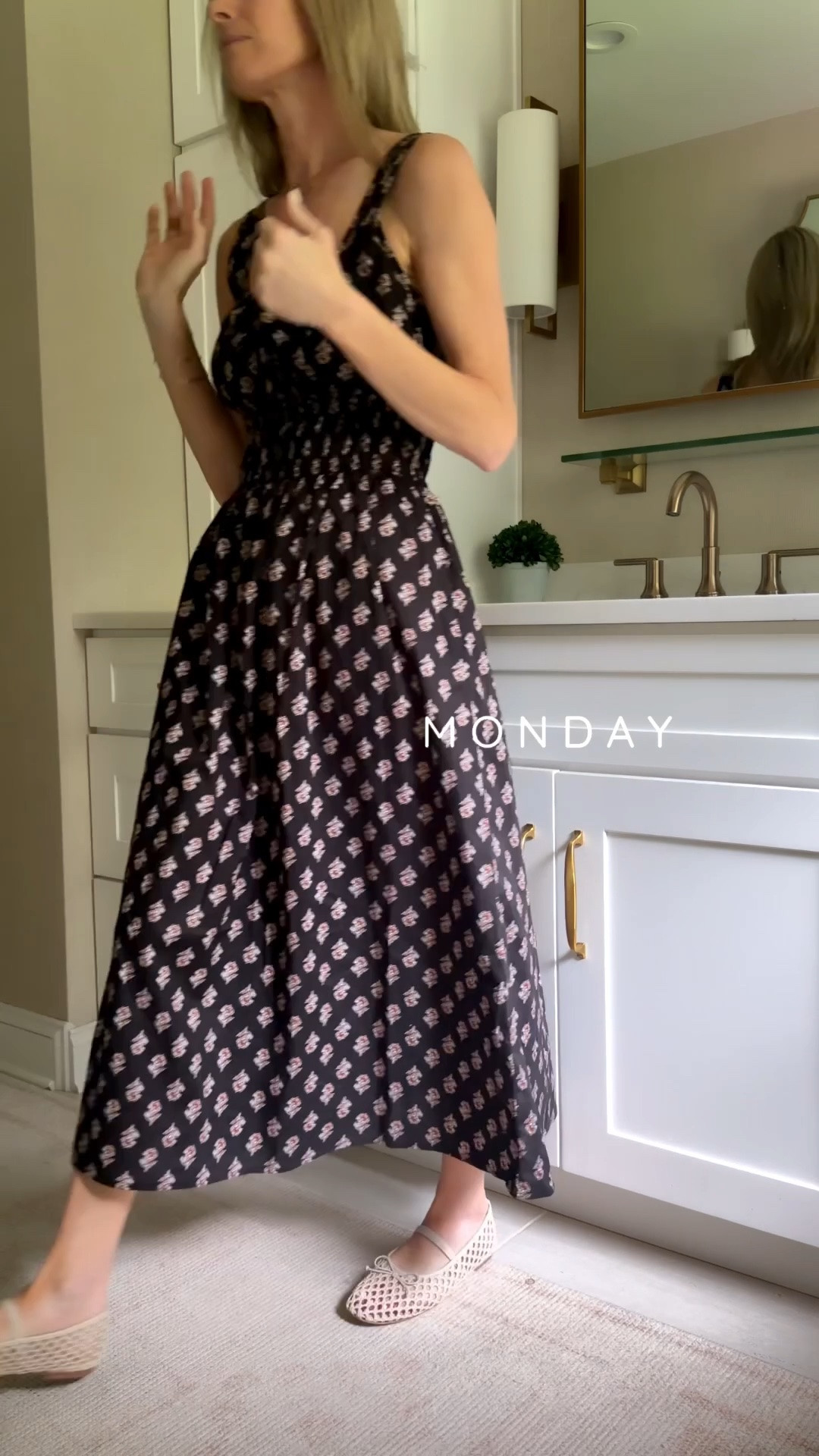Feeling feminine and effortless for my style today. This $40 dress is a fave! Size small.