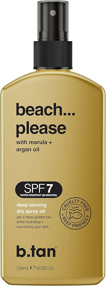 b.tan SPF 7 Deep Tanning Dry Spray | Beach... Please Tanning Oil - Get a Deep Bronze & Golden Tan... | Amazon (US)