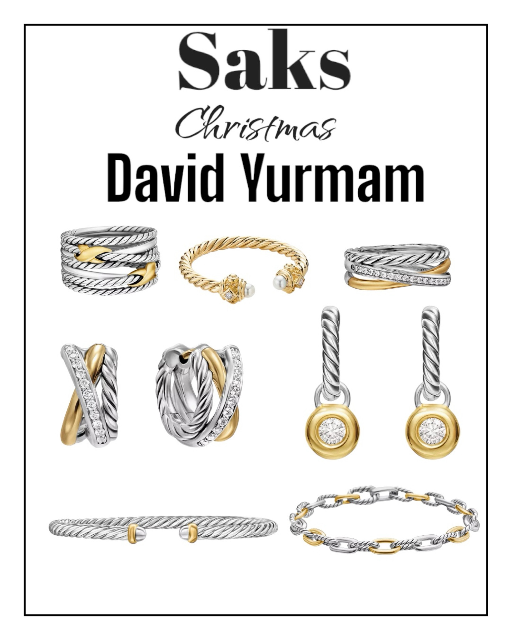 David Yurman Jewelry for her for Christmas. 
#davidyurman
#saks
#giftsforher
