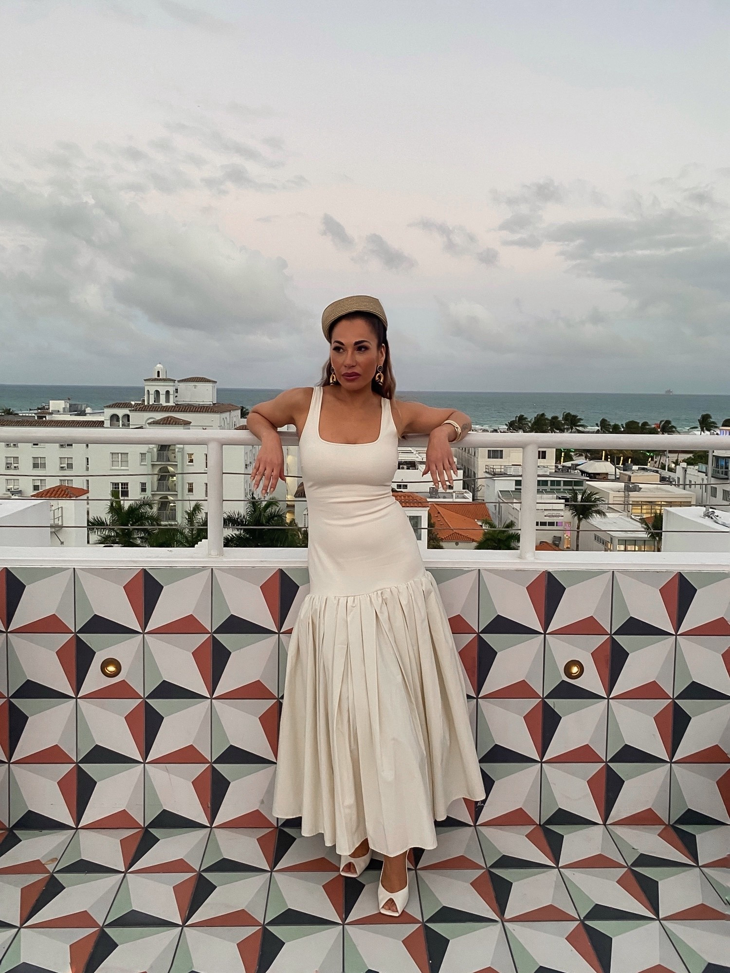 Summer dress, straw hat, straw pillbox hat, Easter dress, sundress, drop waist dress