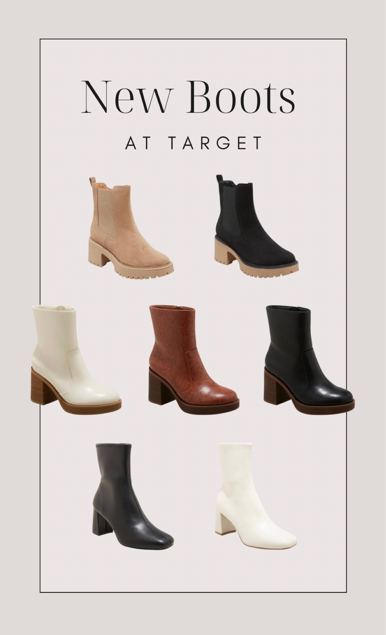 New fall booties at Target

#LTKunder50 #LTKunder100 #LTKshoecrush