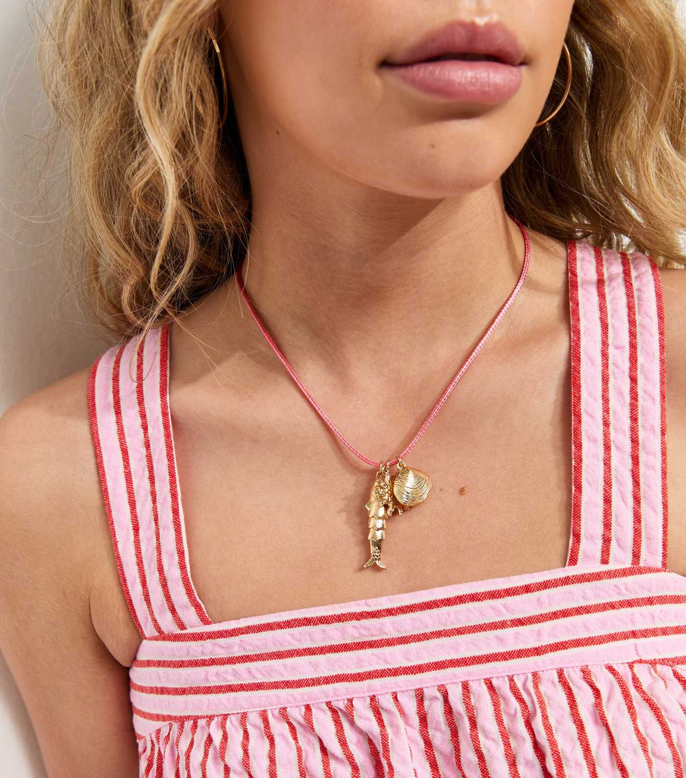 Pink Rope Coastal Pendant Necklace | New Look | New Look (UK)