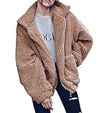 PRETTYGARDEN Women's 2023 Fashion Winter Coat Long Sleeve Lapel Zip Up Faux Shearling Shaggy Over... | Amazon (US)