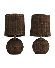 Set Of 2 20In Rattan Table Lamps | TJ Maxx