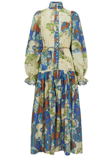 Skye patchwork cotton-blend midi dress | Harvey Nichols (Global)