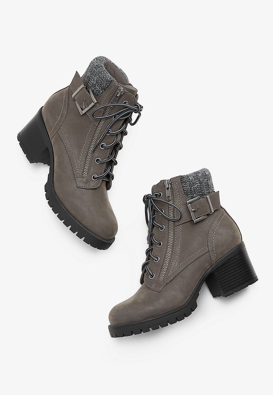 MIA™ Lychie Knit Collar Hiker Boot | Maurices