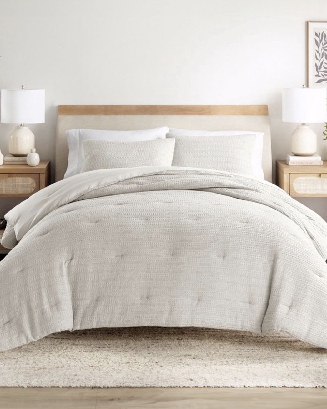 This trending waffle-textured comforter set is an instant bedroom upgrade🤍Oversized with deep pockets for a perfectly layered look, plus a lightweight, all-season feel that works year-round.

Comes in several colors: Dune, Fog, Green Mist, Light Blue, Mauve, Navy, and White.



✨ Easy, elevated, and effortlessly comfortable ✨

#LTKhome #BedroomRefresh #CozyHome #BeddingStyle #NeutralHome #HomeFinds #ModernHome #AffordableHome #SleepInStyle

#LTKHome