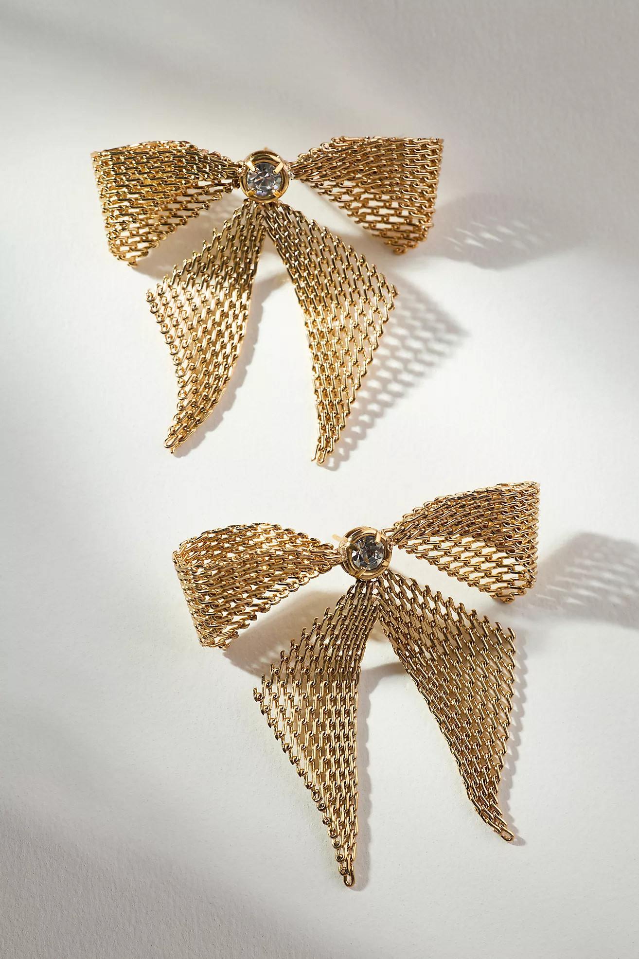 Chainmail Bow Drop Earrings | Anthropologie (US)