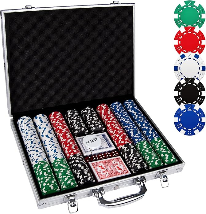 Comie Poker Chips,500PCS Poker Chip Set with Aluminum Travel Case,11.5 Gram Poker Set for Texas H... | Amazon (US)