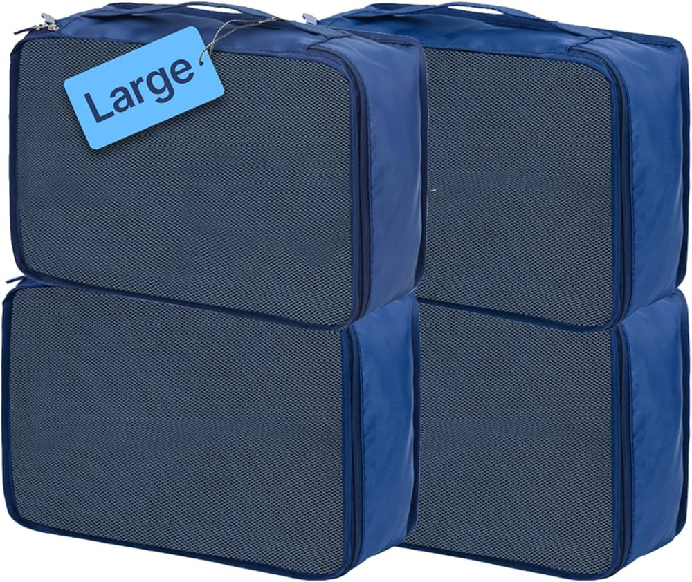 Large Packing Cubes 4 PCS, Large Suitcase Organiser Bags 4-Piece, Large Travel Bags Organiser 4 P... | Amazon (UK)