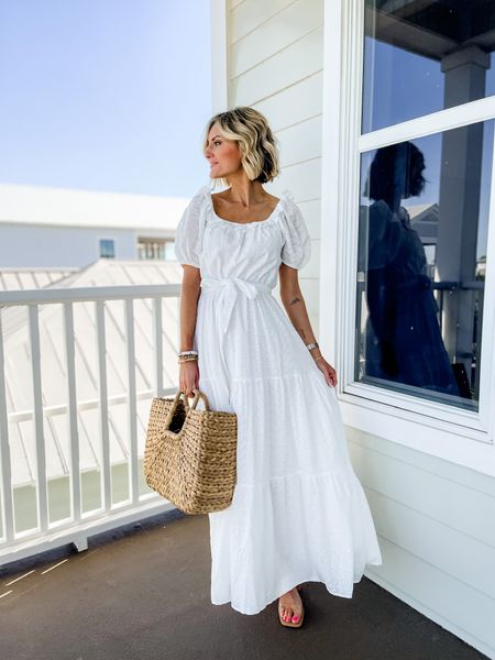 This white maxi dress is perfect for brides to be! Loverly Grey is wearing an XS! 

#LTKFind #LTKwedding #LTKworkwear