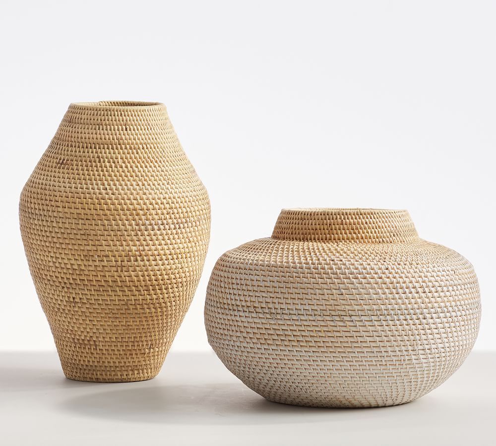 Woven Rattan Vases | Pottery Barn (US)