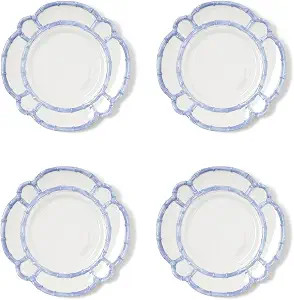 Two's Company French Blue Bamboo Touch Dinner Plates, 11-Inch, Set of 4 | Amazon (US)