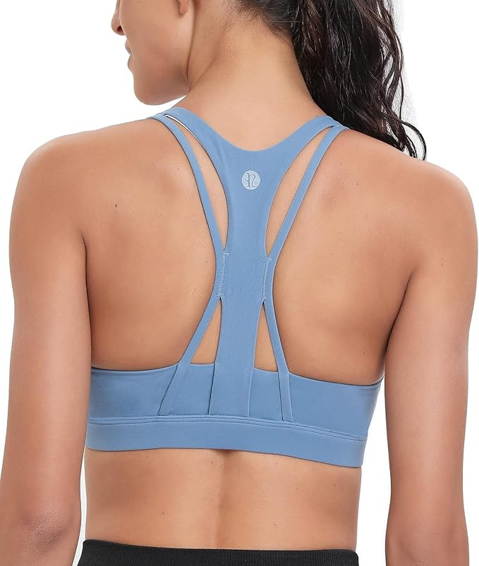 RUNNING GIRL Sports Bra for Women, Medium-High Support Criss-Cross Back Strappy Padded Sports Bra... | Amazon (US)