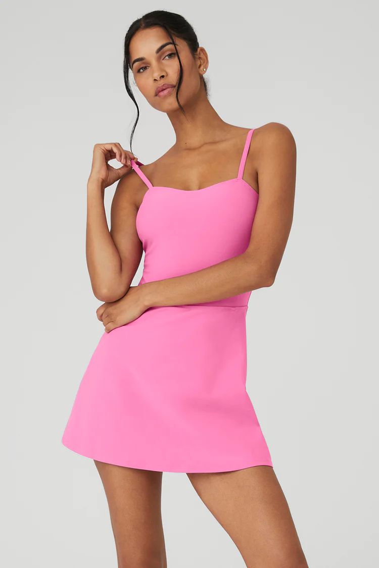 Alosoft Courtside Tennis Dress - Paradise Pink | Alo Yoga