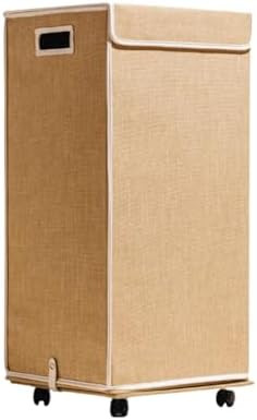 Nori Laundry Hamper - Slim Laundry Basket with Lid & Wheels - Collapsible Hamper with Lid, Stain-... | Amazon (US)