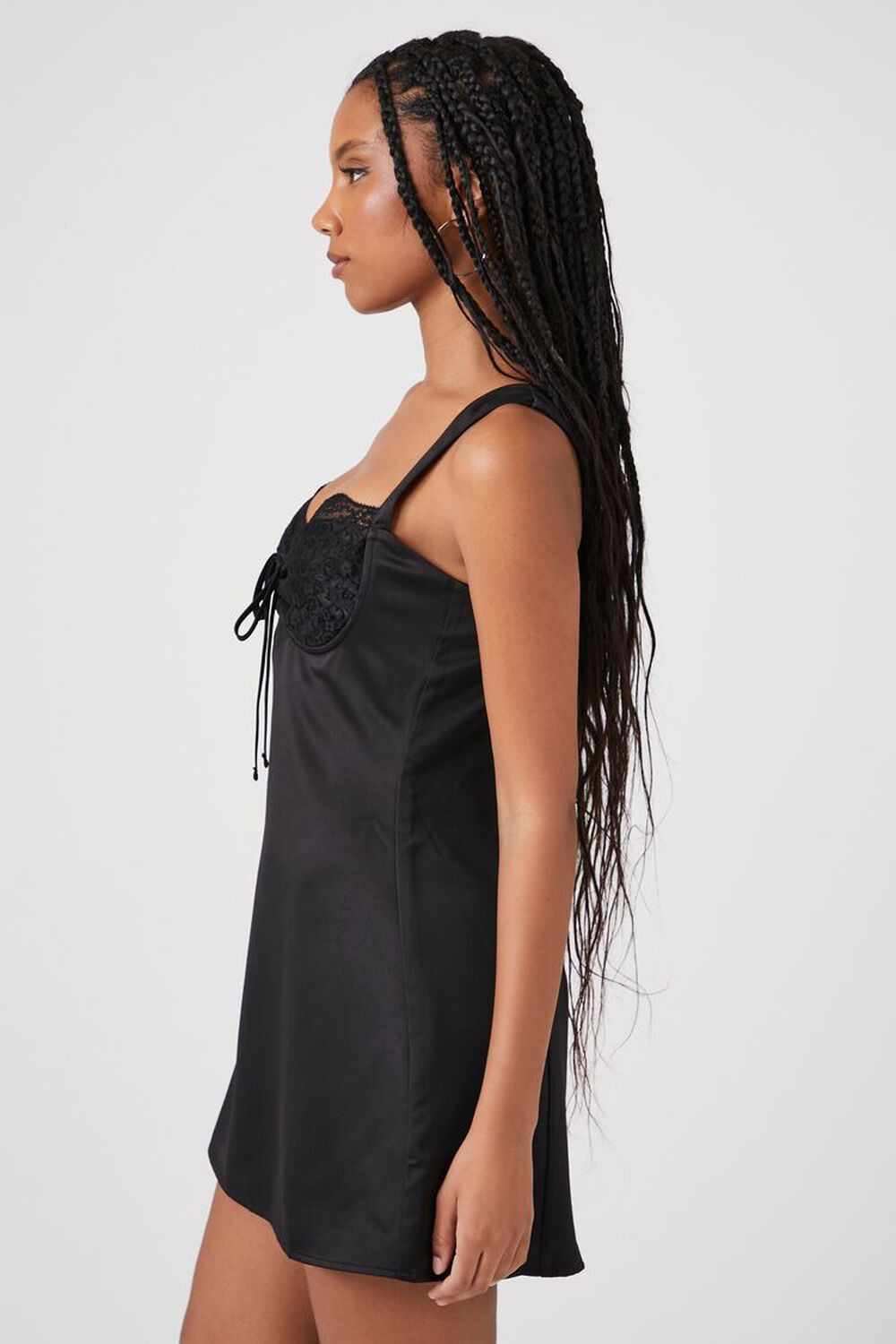 Satin & Lace Mini Dress | Forever 21 (US)