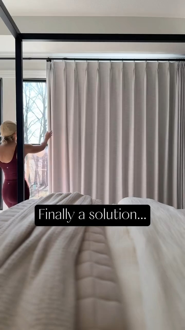 I can’t believe it took me this long to try this 😩🫣 I’ve been dealing with this issue for over two years, and adding glide tape to our curtain rods was such an easy fix. It only took a couple of minutes to install and instantly made everything work so much better, problem solved! 

 #LTKActive #LTKHome #LTKBaby