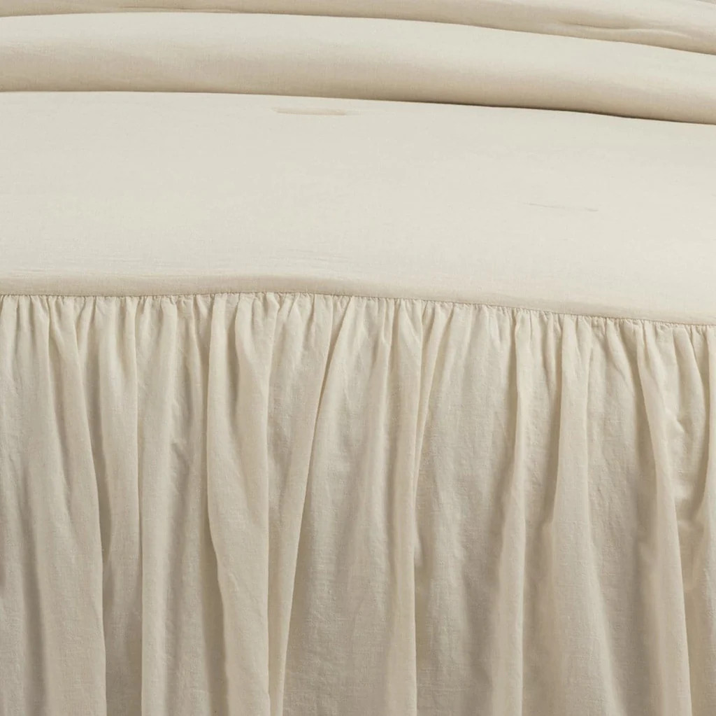 Belgian Flax Linen Rich Cotton Blend Bedspread 3 Piece Set | Lush Decor