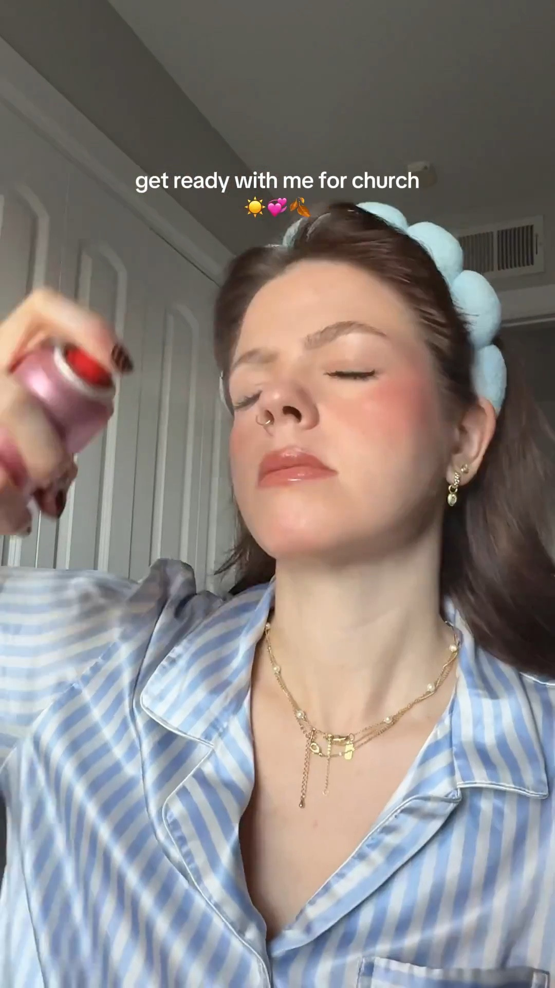 Get ready with me for church! Pajamas, makeup, makeup routine, heatless hairstyle, Amazon, Amazon fashion, Target, Target fashion, church outfit, fall fashion, fall sweater, gifts for her, skincare 

 

#LTKHoliday #LTKootd #LTKmorningroutine