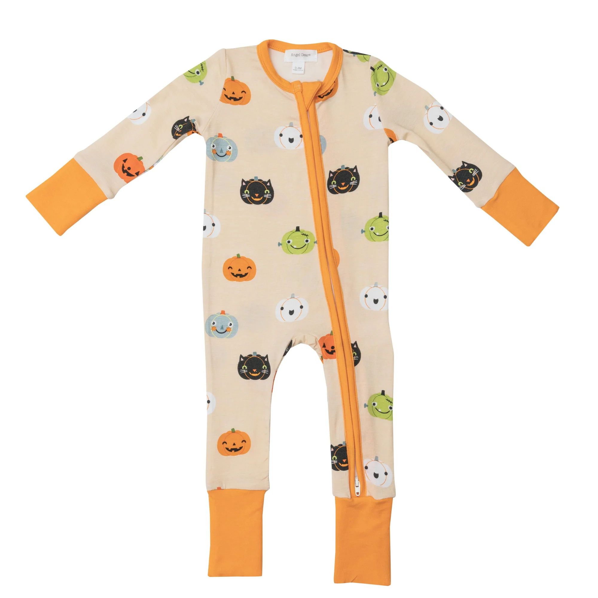 2 Way Zip Romper, Halloween Pumpkins | SpearmintLOVE