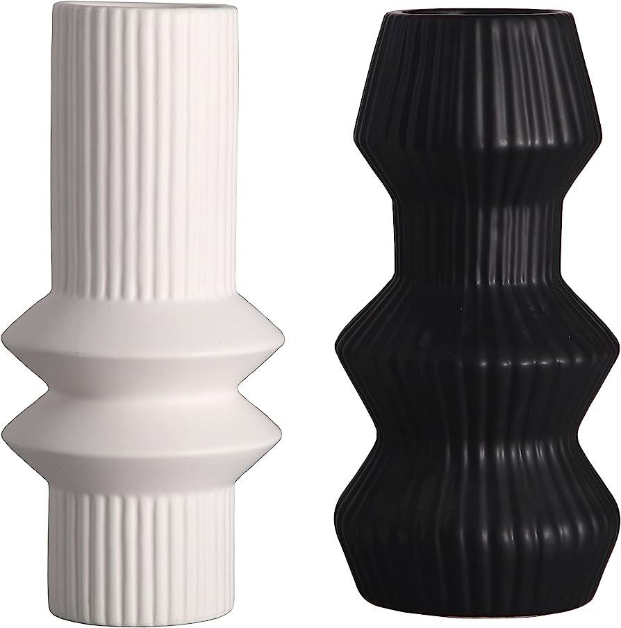 Black and White Ceramic Vase for Home Decor, Amazon Finds Amazon Deals Amazon Sales | Amazon (US)