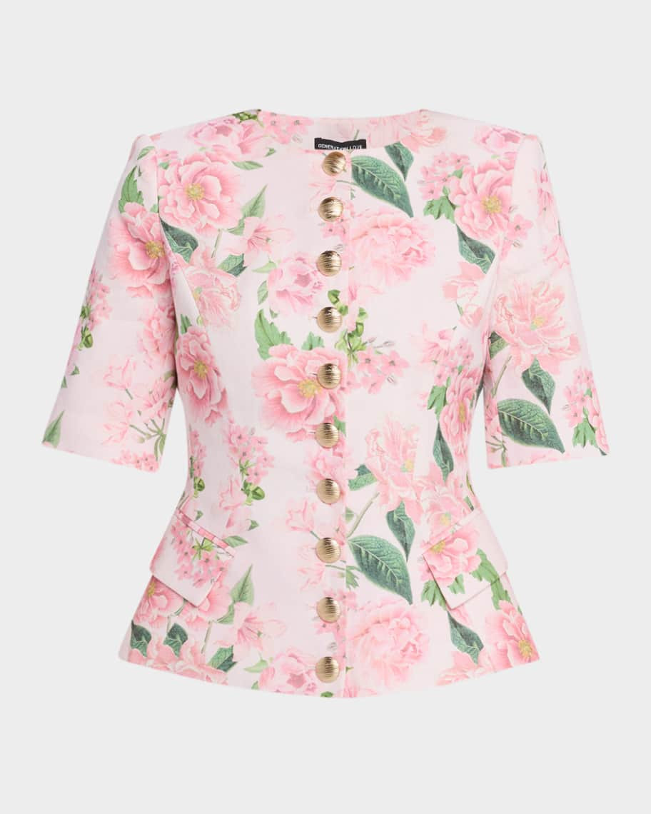 Generation Love Adriana Floral Short-Sleeve Jacket | Neiman Marcus