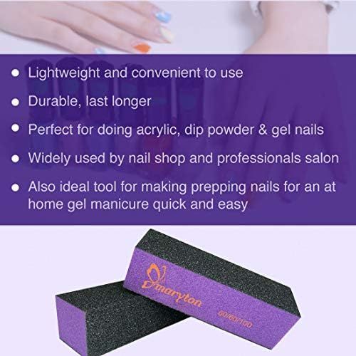 Maryton Nail Buffer Sanding Block Polisher Buffing File 60/100 Grit for Acrylic Nail Art Kit Manicur | Amazon (US)