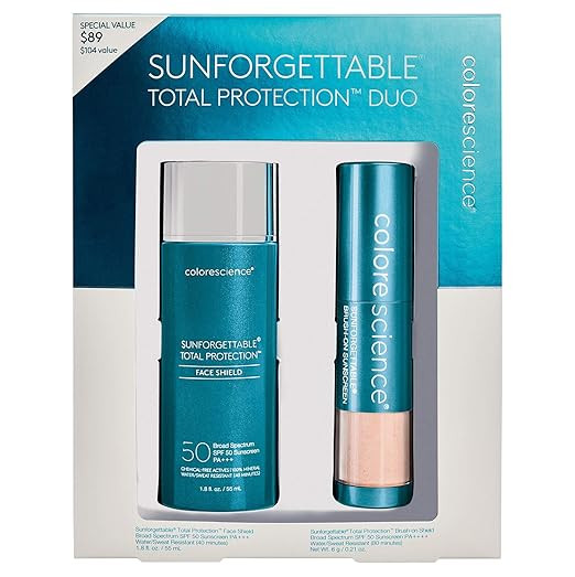 Colorescience Sunforgettable Total Protection Mineral Sunscreen Duo Kit, Face Shield SPF 50 & Bru... | Amazon (US)