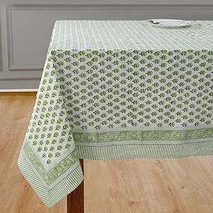 CPC Tablecloth 100% Cotton 60x90 Inch Indian Block Print Rectangle Table Cover, Dining, Buffet Pa... | Amazon (US)