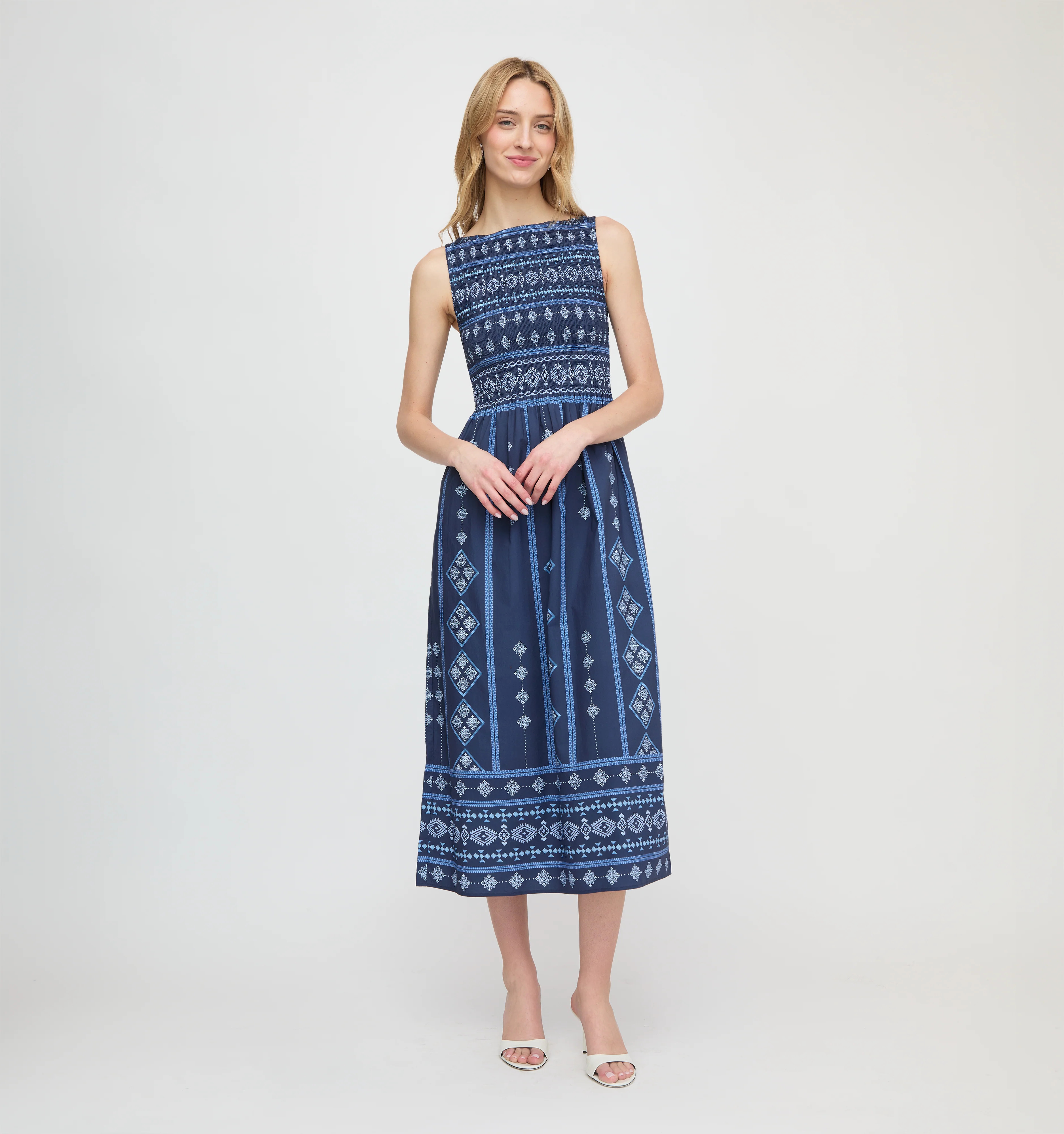 The Cosima Nap Dress | Navy Diamond Batik / M | ® | Hill House Home | Hill House Home US